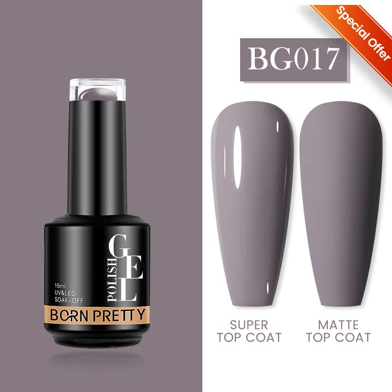 BORN PRETTY 15ml Autumn Winter Color Gel Nail Polish Dark Red Brown Christmas Soak Off UV LED Gel Nail Art DIY Design Varnishes