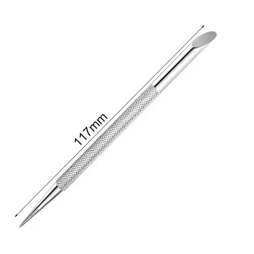 NEW Dual-Ended Stainless Steel Manicure Care Tool Cleaning Manicure Cuticle Pusher Dead Skin Remover Manicure Pedicure Tools