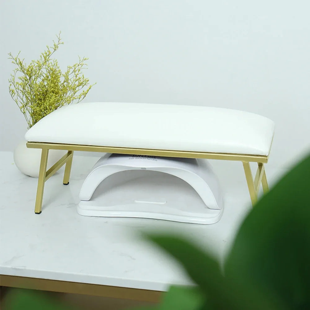 ANGNYA Nail Hand Pillow Set Heighten Nail Table Manicure Table Nail Stand Cushion Nail Mat Pad Iron Leather Arm Rest for Nails