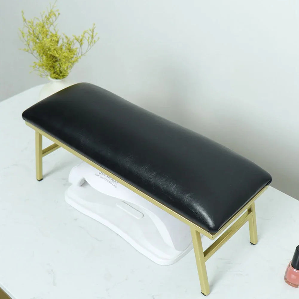 ANGNYA Nail Hand Pillow Set Heighten Nail Table Manicure Table Nail Stand Cushion Nail Mat Pad Iron Leather Arm Rest for Nails