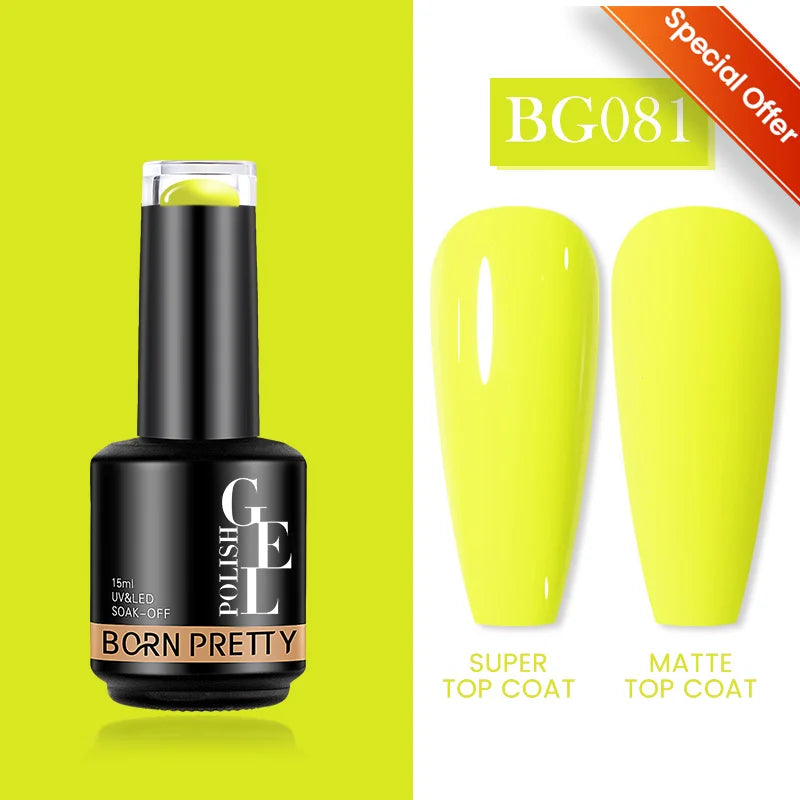 BORN PRETTY 15ml Autumn Winter Color Gel Nail Polish Dark Red Brown Christmas Soak Off UV LED Gel Nail Art DIY Design Varnishes