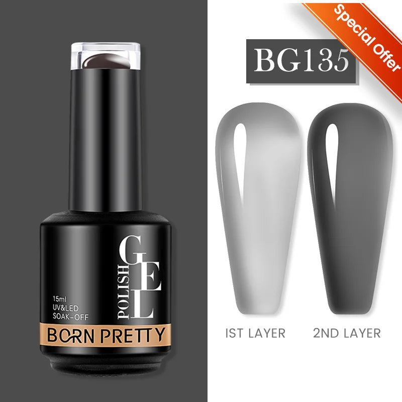 BORN PRETTY 15ml Autumn Winter Color Gel Nail Polish Dark Red Brown Christmas Soak Off UV LED Gel Nail Art DIY Design Varnishes