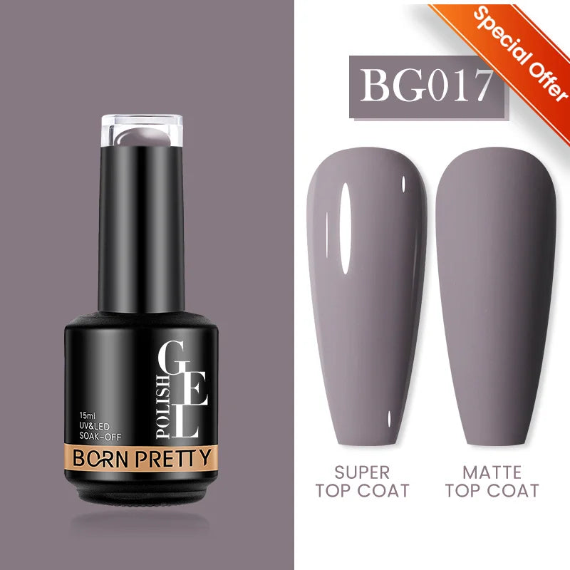 BORN PRETTY 15ml Autumn Winter Color Gel Nail Polish Dark Red Brown Christmas Soak Off UV LED Gel Nail Art DIY Design Varnishes