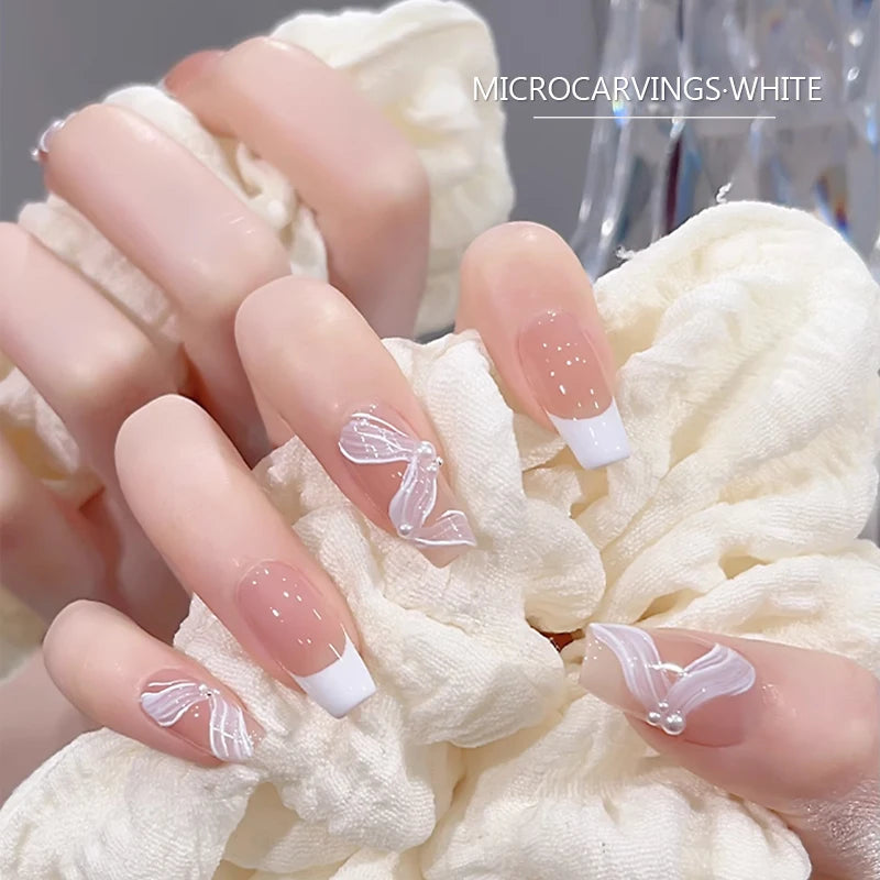 RS Nail 5ml Painting Carving Gel Nail Polish Black White 2 Colors Nail Accessories Nail Varnish Lacquer Nail Art Design Manicure