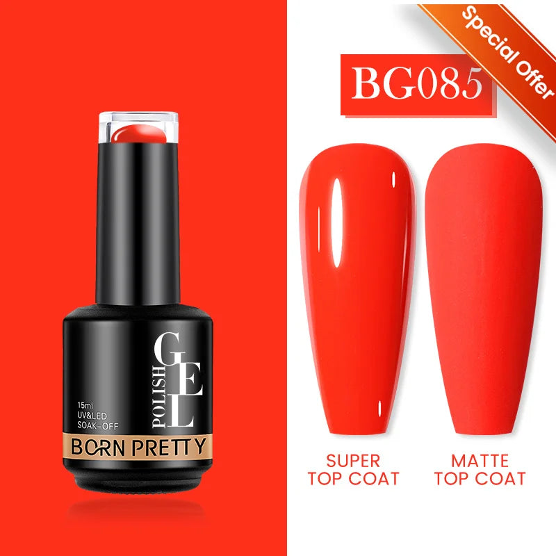 BORN PRETTY 15ml Autumn Winter Color Gel Nail Polish Dark Red Brown Christmas Soak Off UV LED Gel Nail Art DIY Design Varnishes