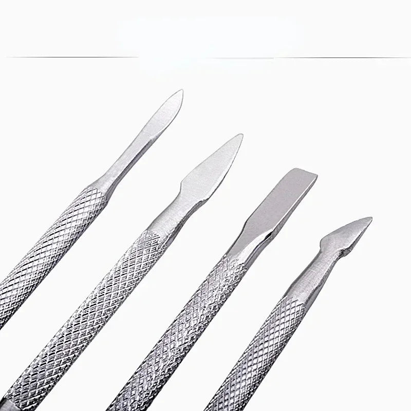 NEW Dual-Ended Stainless Steel Manicure Care Tool Cleaning Manicure Cuticle Pusher Dead Skin Remover Manicure Pedicure Tools