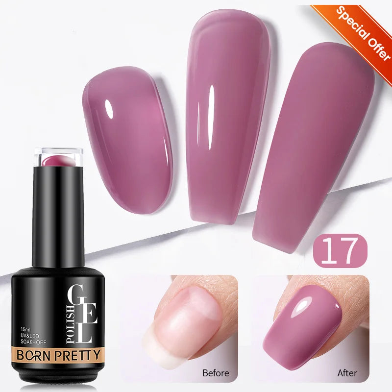 BORN PRETTY 15ml Autumn Winter Color Gel Nail Polish Dark Red Brown Christmas Soak Off UV LED Gel Nail Art DIY Design Varnishes
