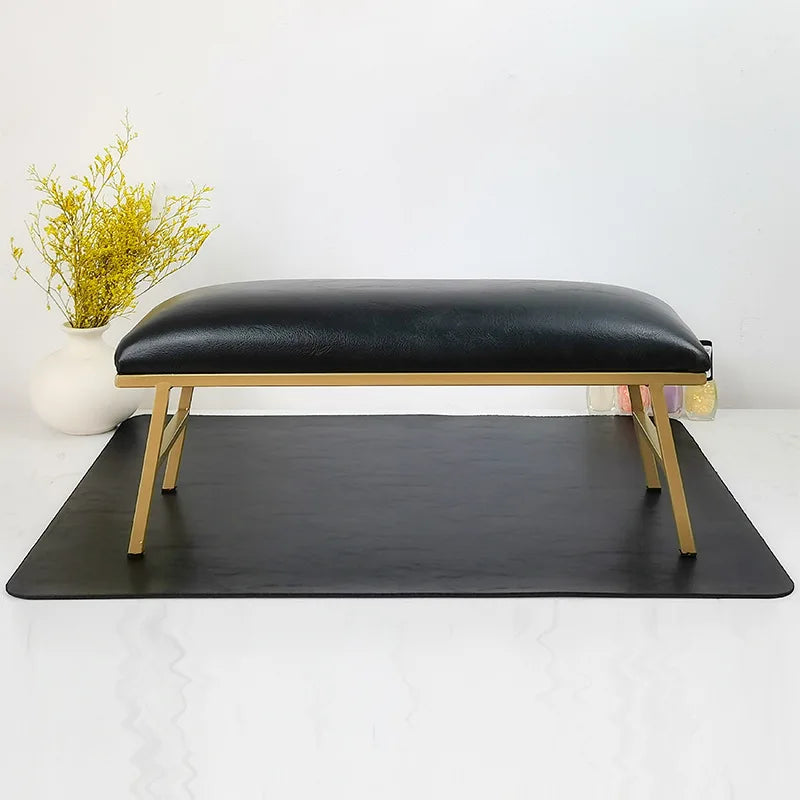 ANGNYA Nail Hand Pillow Set Heighten Nail Table Manicure Table Nail Stand Cushion Nail Mat Pad Iron Leather Arm Rest for Nails