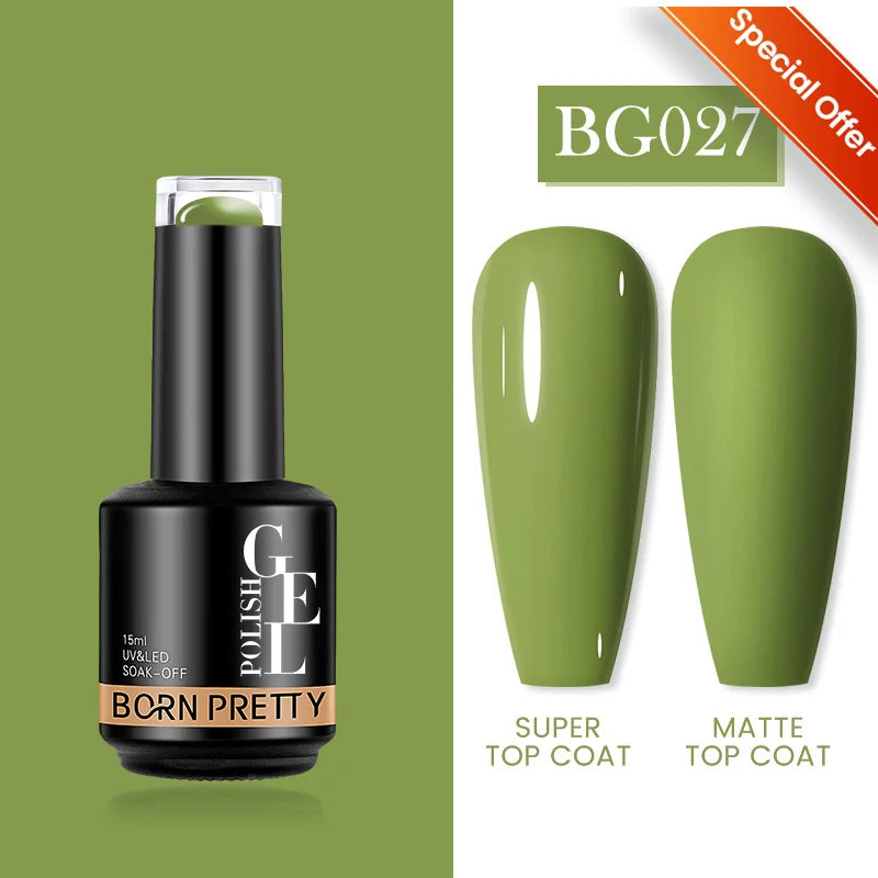 BORN PRETTY 15ml Autumn Winter Color Gel Nail Polish Dark Red Brown Christmas Soak Off UV LED Gel Nail Art DIY Design Varnishes