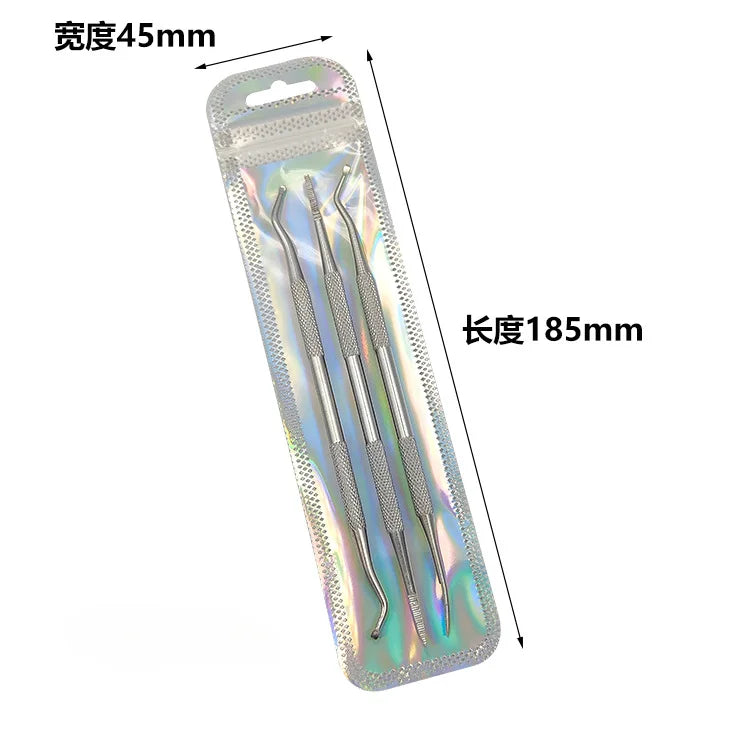 NEW Dual-Ended Stainless Steel Manicure Care Tool Cleaning Manicure Cuticle Pusher Dead Skin Remover Manicure Pedicure Tools