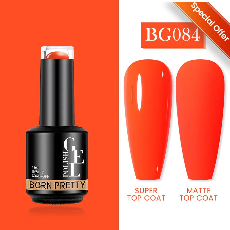 BORN PRETTY 15ml Autumn Winter Color Gel Nail Polish Dark Red Brown Christmas Soak Off UV LED Gel Nail Art DIY Design Varnishes