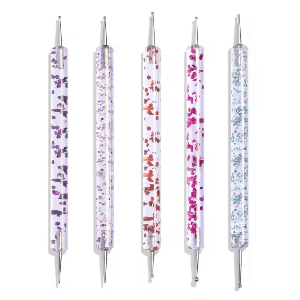 5-32Pcs Nail Art Brush Design Tip Painting Drawing Carving Dotting Pen FlatFan Liner Acrylic Gel UV Polish Tool Manicure