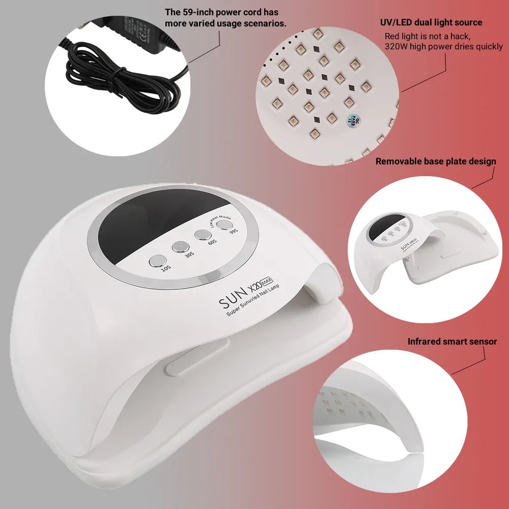 72Beads LED/UV Lights Drying Lamp For Curing Gel LED Nail Phototherapy Machine Professional Manicure Tool Salon Equipment