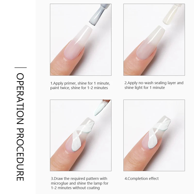 RS Nail 5ml Painting Carving Gel Nail Polish Black White 2 Colors Nail Accessories Nail Varnish Lacquer Nail Art Design Manicure