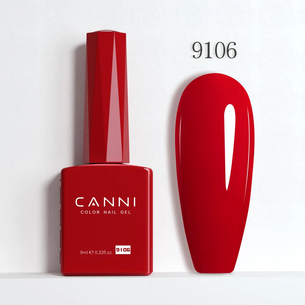 CANNI 9ml Red Series Collection Summer Gel Nail Polish HEMA FREE Art Long lasting UV LED Fast Dry Varnish SoakOff Semi Permanent