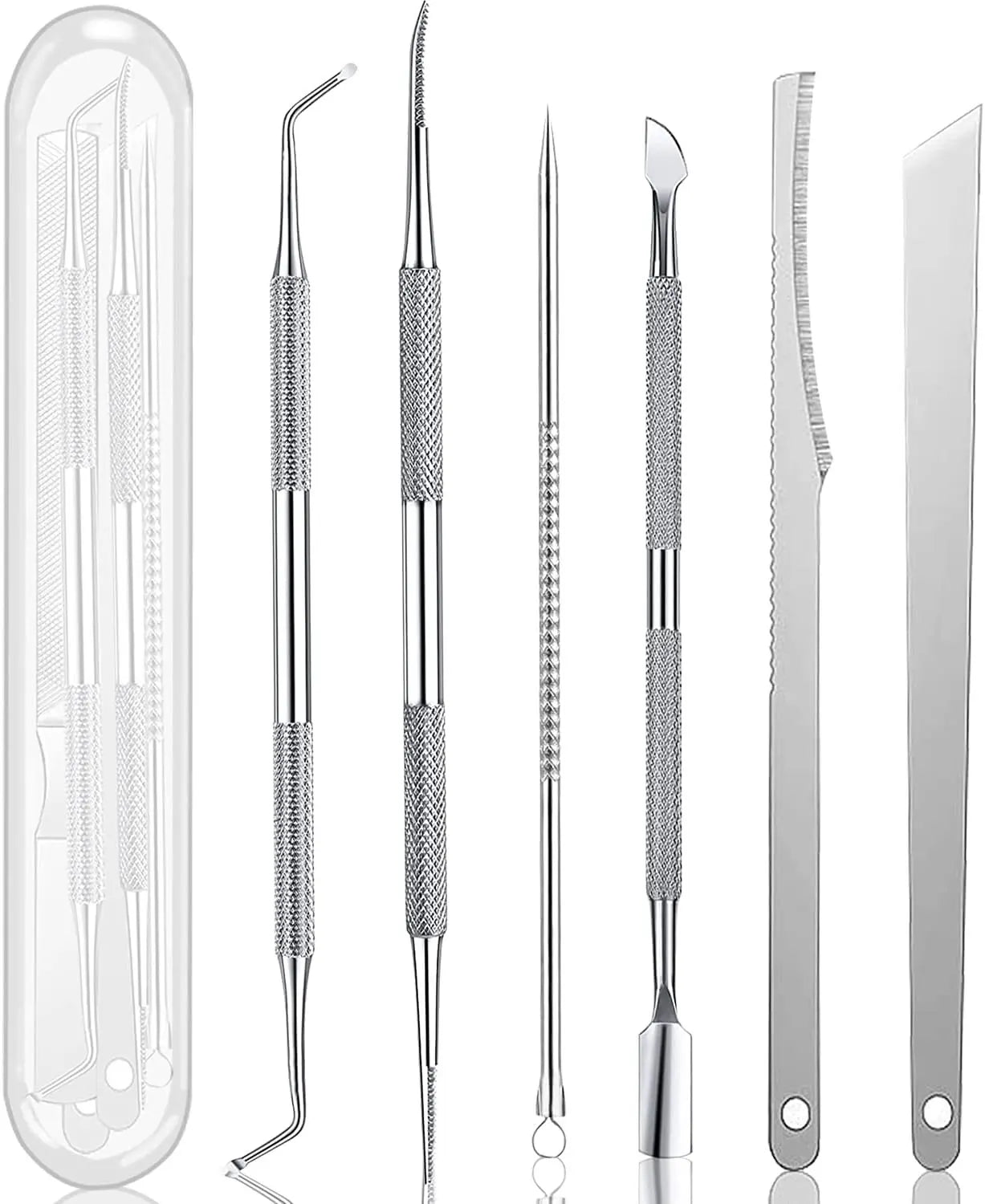 NEW Dual-Ended Stainless Steel Manicure Care Tool Cleaning Manicure Cuticle Pusher Dead Skin Remover Manicure Pedicure Tools