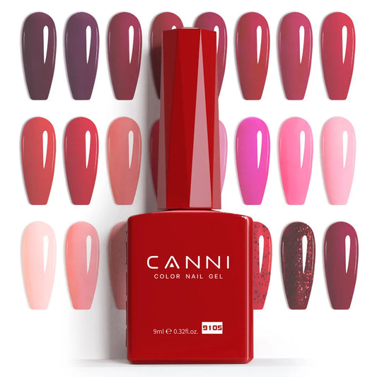 CANNI 9ml Red Series Collection Summer Gel Nail Polish HEMA FREE Art Long lasting UV LED Fast Dry Varnish SoakOff Semi Permanent